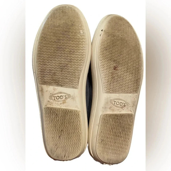 TOD'S Laccetto Marlin Hyannisport Boat Shoe Blue Gray Sz 6.5 - Picture 9 of 9